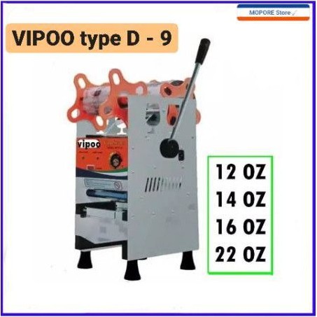Mesin CUP Sealer VIPOO Type V -D9 Press Glass Plastic Ukuran  Jumbo 12 -  22oz