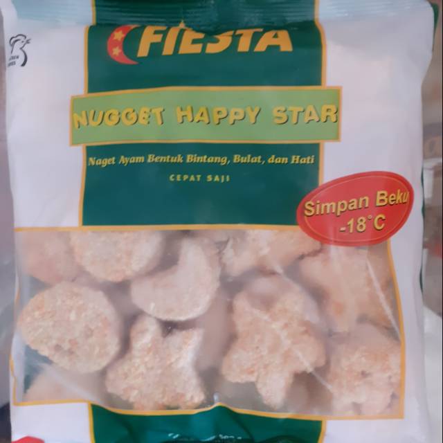 

Fiesta Nugget Ayam Happy Star (Nugget Bentuk Bintang dll)500 gr