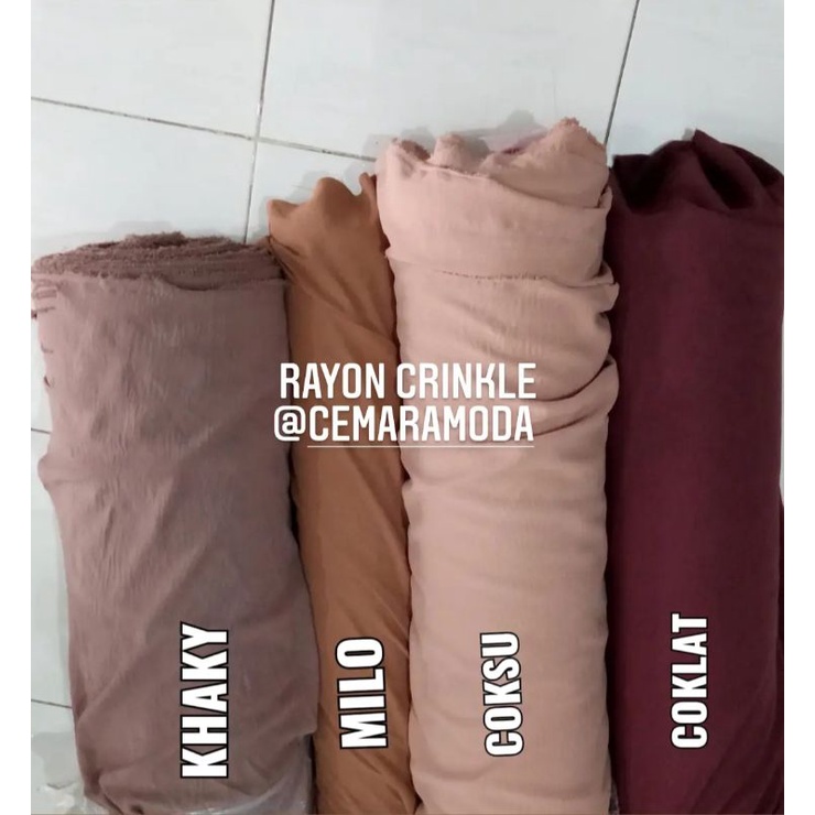 Kain Rayon Krinkel Bahan Crinkle Airflow Kringkel Kringkle Cringkle CEY Cringkel Crinkel Air Flow Premium PER 0.5Meter kain hijab jilbab kerudung