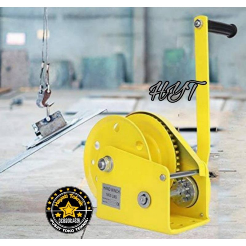 Hand winch Katrol Manual Gear Winch 1800 Lbs JC-C No Rope Wire Sling