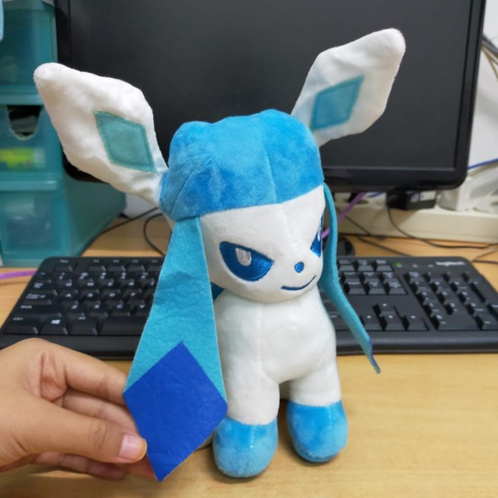 Boneka Glaceon Teman Pokemon 18cm/07&quot;/Boneka Pokemon/Boneka Teman Pokemon
