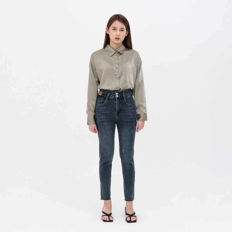 VIERLIN - Jeans 2039 - HIGHWAIST SKINNY JEANS STRECHT MELAR
