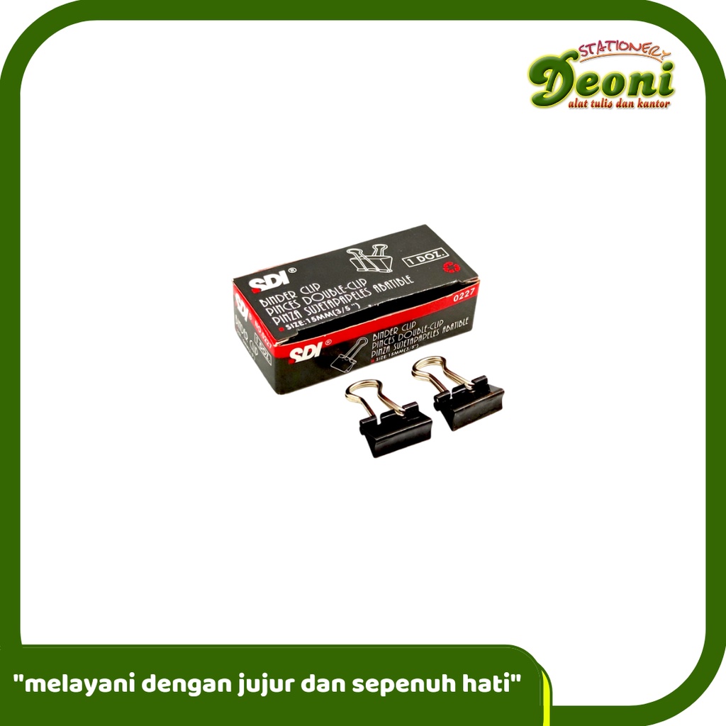 

SDI 0227 Binder Clip Klip Size 15mm