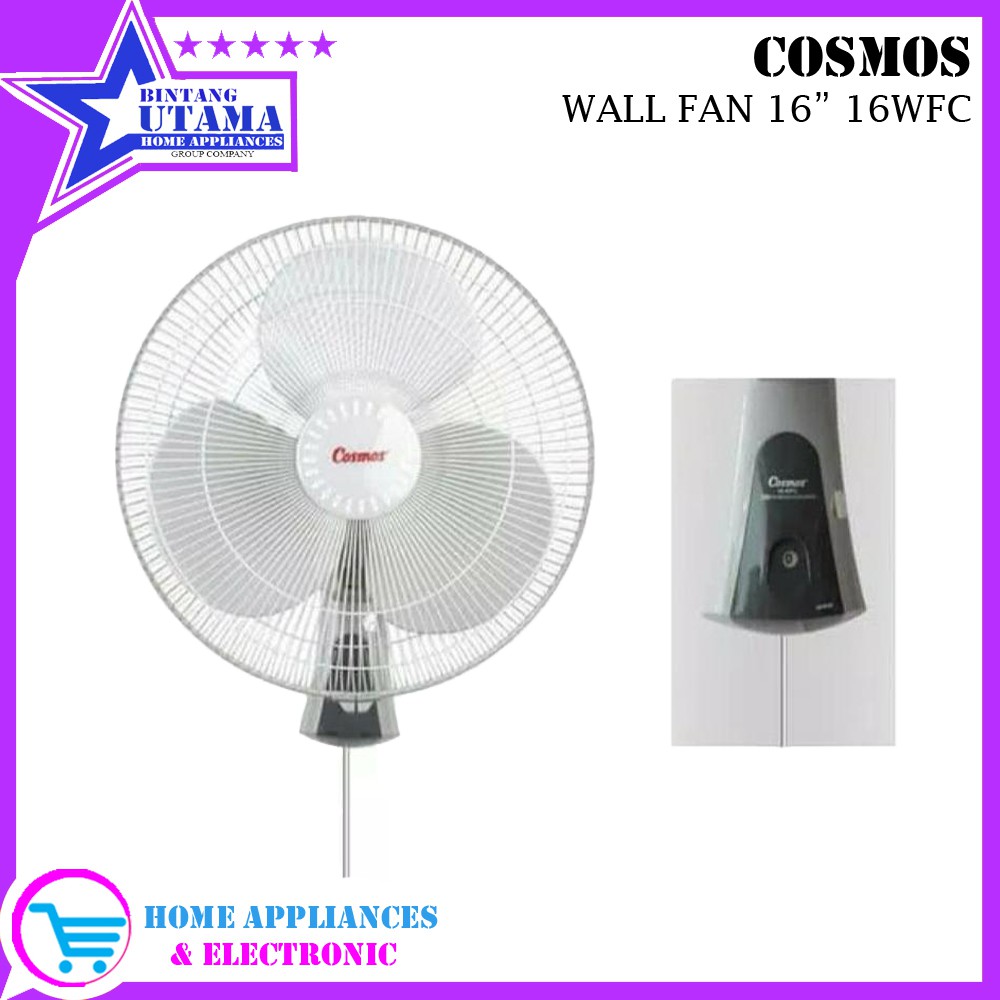 (COD) COSMOS Wall Fan 16WFC / 16-WFC / 16 WFC / Kipas Angin Dinding Cosmos 16 Inch [TERMURAH]