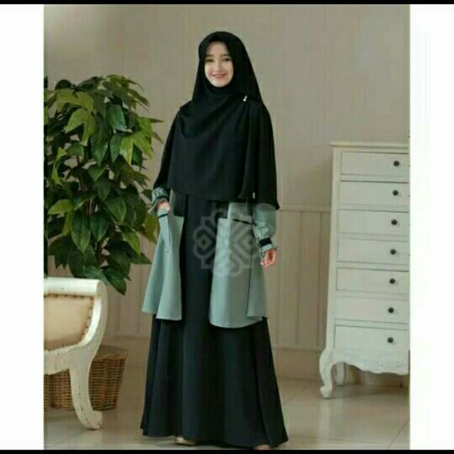 elbina set gamis+ outer only s.m.l.xl