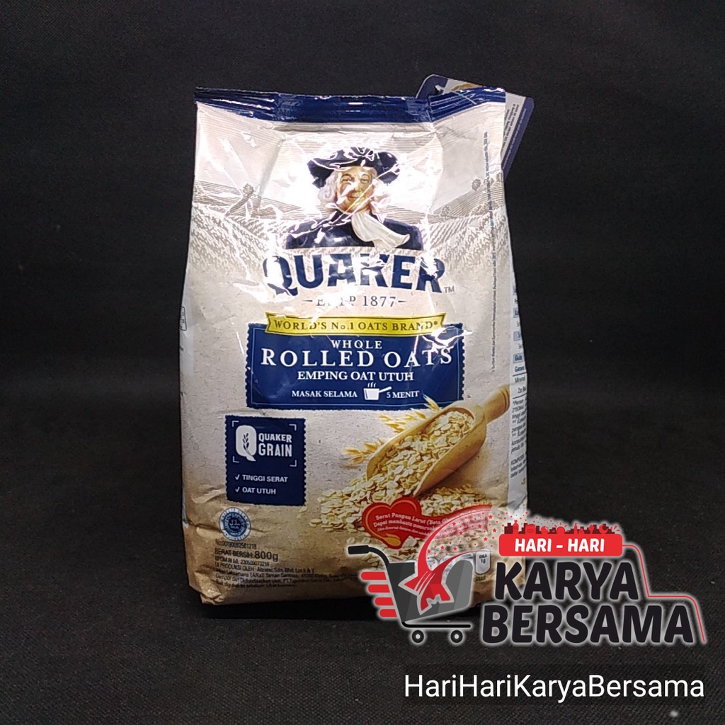 

QUAKER WHOLE ROLLED OATS 800GR