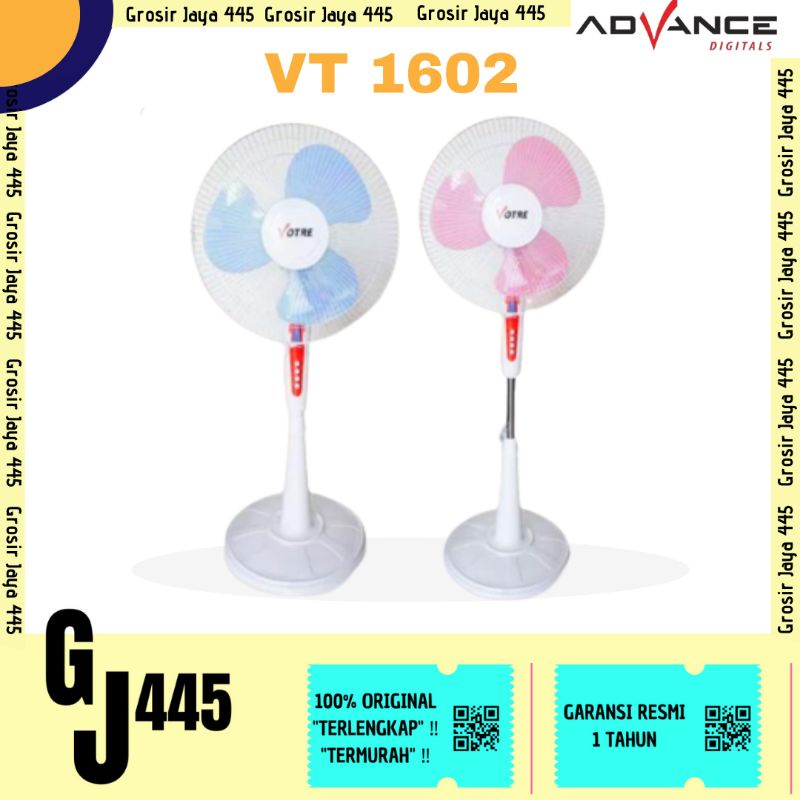 Advance VT 1602 Kipas Angin Stand Fan Votre 16 inch/Stand Fan Votre VT-1602 16 Inch/Advance Digitals VT-1602