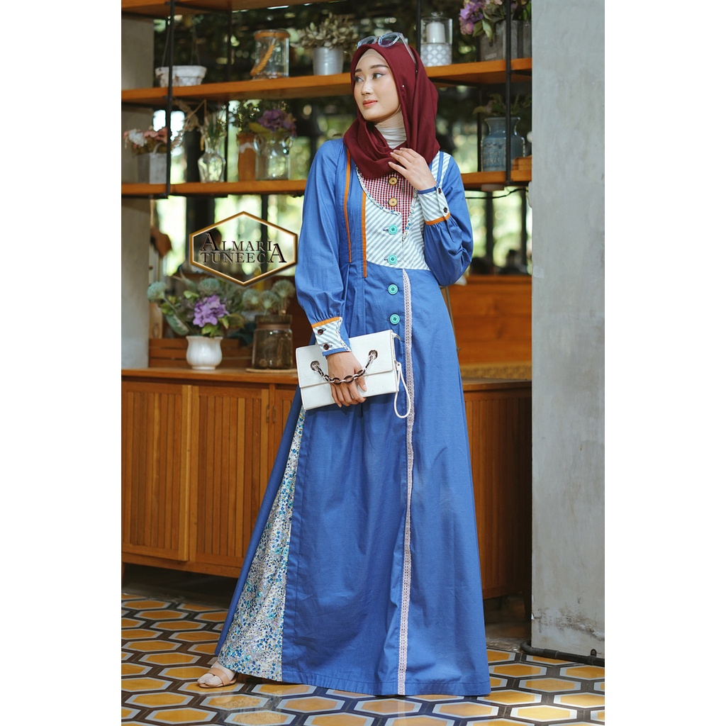 ALMARI  By TUNEECA – TUNEECA GAMIS DRESS BUSANA WANITA MUSLIMAH BRANDED PREMIUM TUNEECA ALMARI SERI 