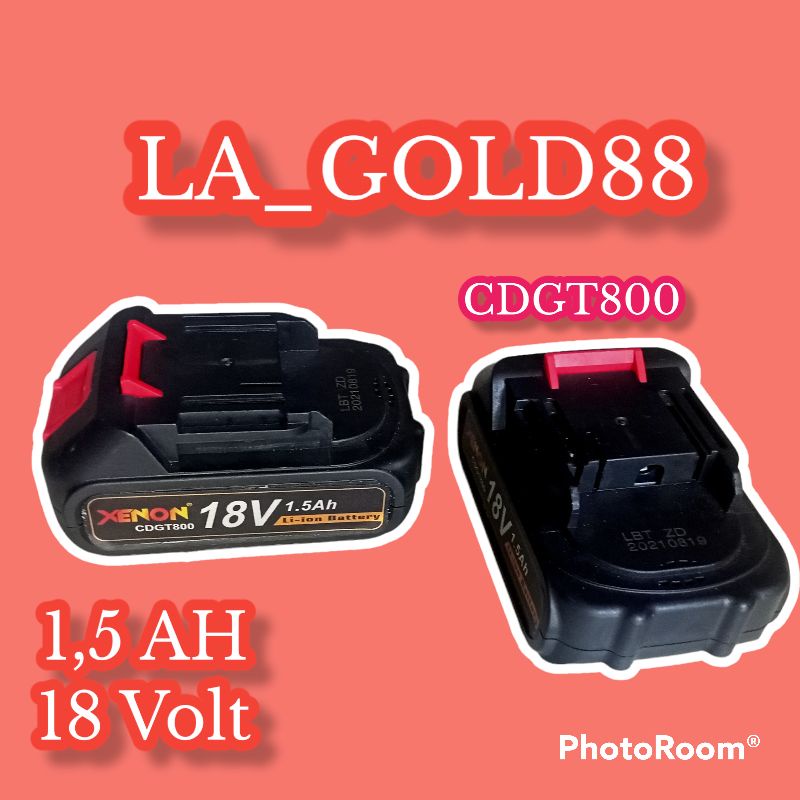 baterai xenon 18 v 1,5 Ah battery cordless cdgt800 bor grass trimmer pemotong rumput xenon 18v bater