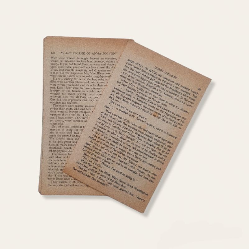 

OLD NOVEL BOOK PAPER BUNDLE VINTAGE FOR JOURNALING