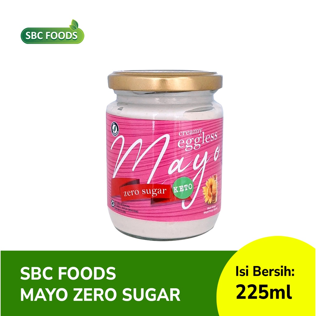 

SBC MAYO Mayonaise Eggless Creamy Rasa Keto *SUGAR FREE* 225 mL