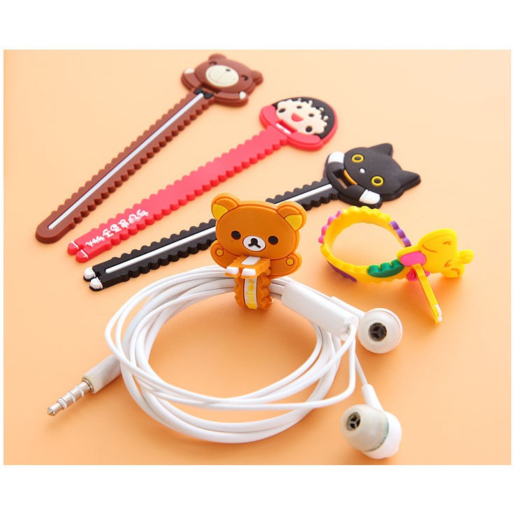 Ikat Kabel Tali Silikon Model Aneka Karakter Kartun Karakter Lucu 827