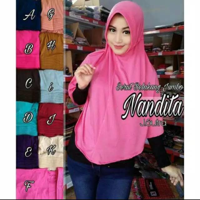 Jilbab Serut JUMBO jokowi - jilbab serut jokowi jumbo instan