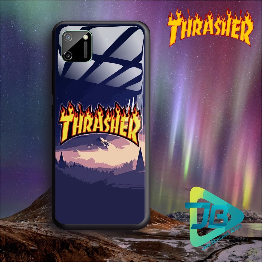 SOFTCASE BACK CASE GLASS KACA THRASHER OPPO VIVO XIAOMI SAMSUNG REALME IPHONE ALL TYPE JB4864