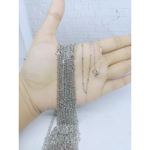 KALUNG PERAK WANITA ASLI SILVER 925 KALUNG RANTAI JEDAR + LIONTIN HURUF/ KALUNG PERAK ASLI SILVER 925 LAPIS EMAS/KALUNG FASHION WANITA TERBARU