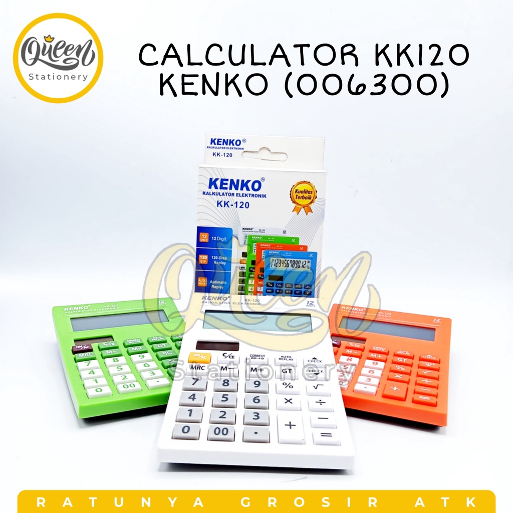 

CALCULATOR KK120 KENKO / KALKULATOR / ALAT HITUNG (006300)