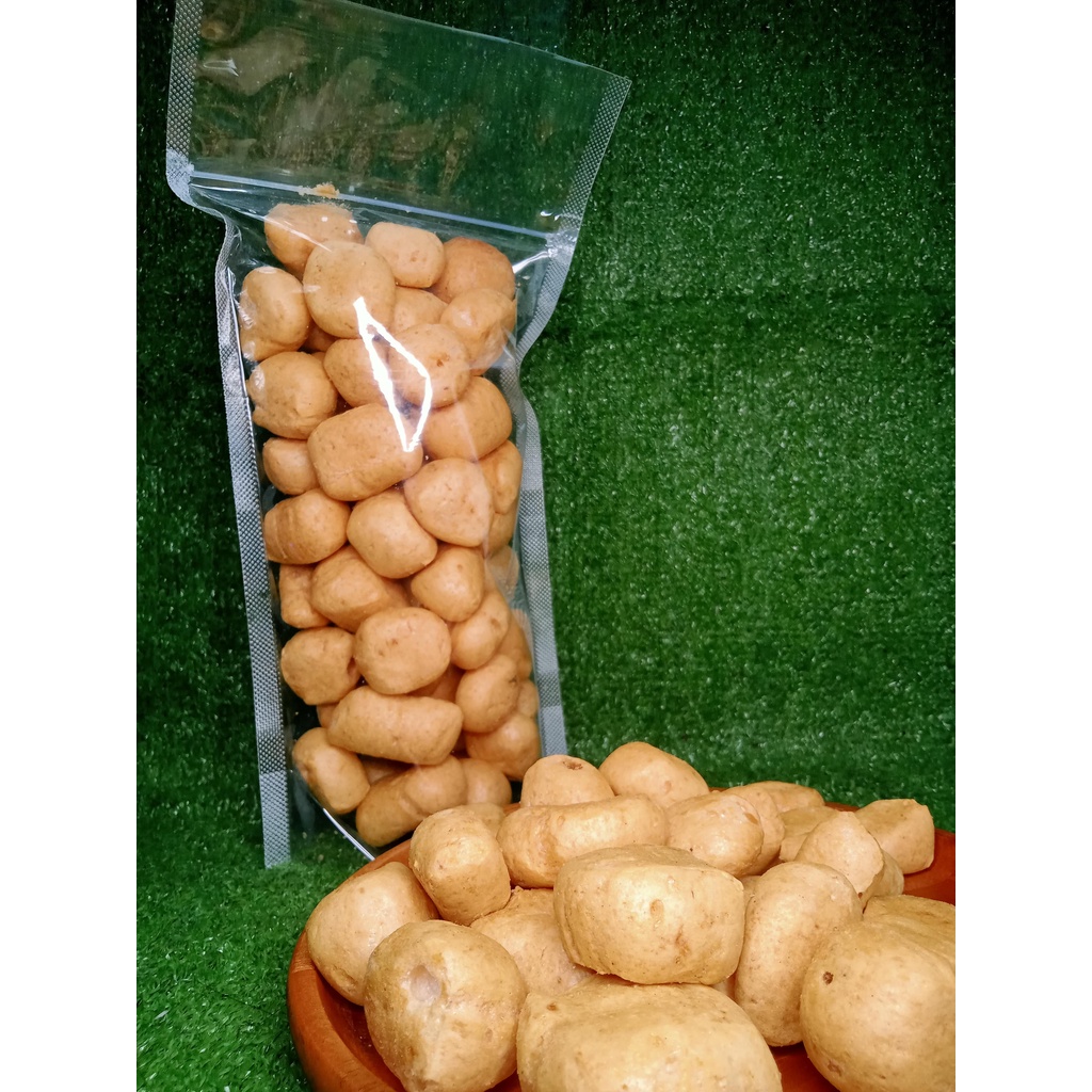 

Snack makanan rigan kerupuk baso ikan/kerupuk ikan gurih renyah