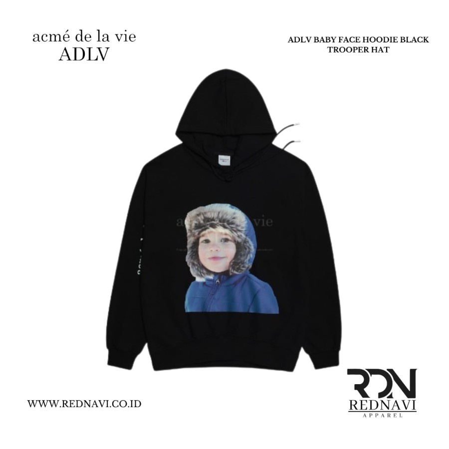 Acme De Lavie ADLV Baby Face Hoodie Black Trooper Hat Original