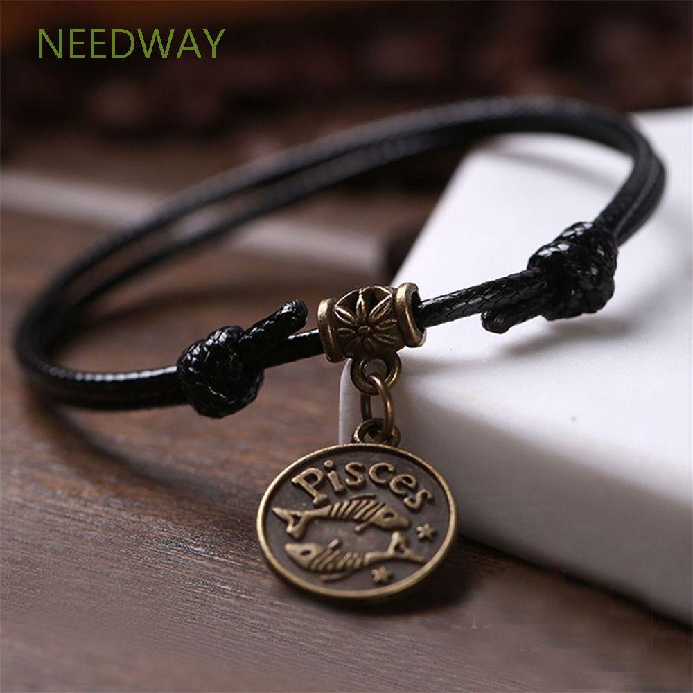 Needway  Ankle Chain 12 Constellations Men Foot Jewelry Anklet Beach Bracelet Japan Fashion South Personality Foot Chain