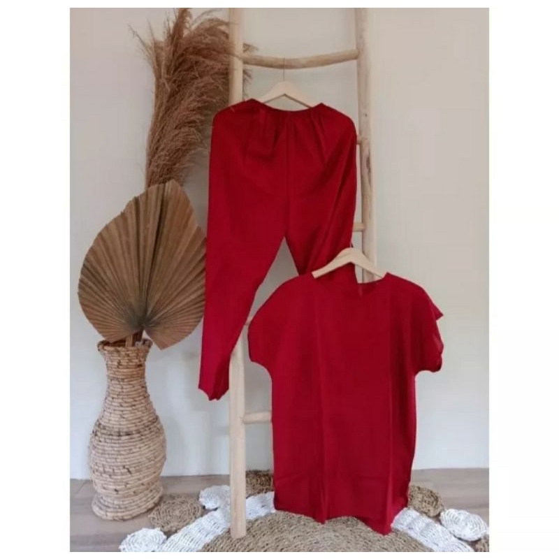 SETELAN PAJAMAS WANITA | SETELAN PAJAMAS RAYON | SETELAN JUMBO | SETELAN WANITA KEKINIAN | ONESET PAJAMAS TERBARU LD 120 CM