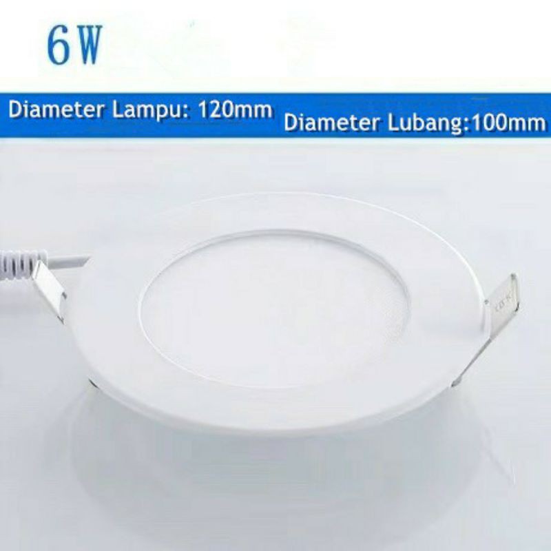 Lampu Downlight LED Panel 6W/9W/12W/18W PUTIH Tipis Bulat Inbow