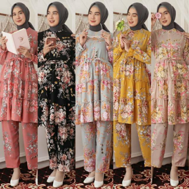 Set tunik Sabrina stelan termurah