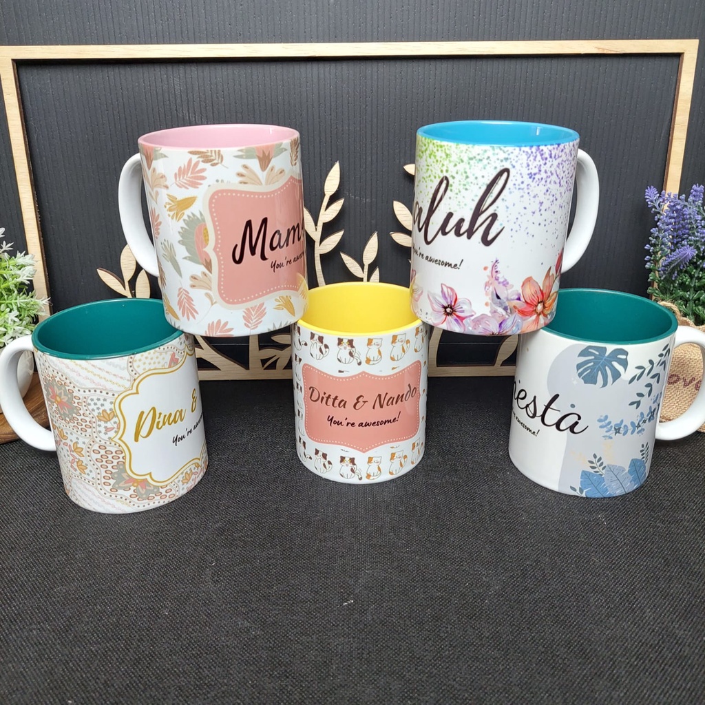 Mug Cantik Custom Nama