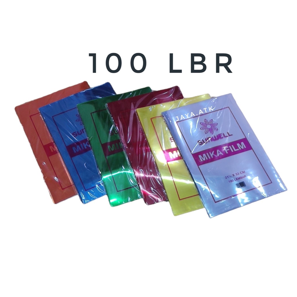 

Dck PLASTIK MIKA JILID FOLIO SAMPUL BUKU PLASTIK BENING WARNA 100 LBR