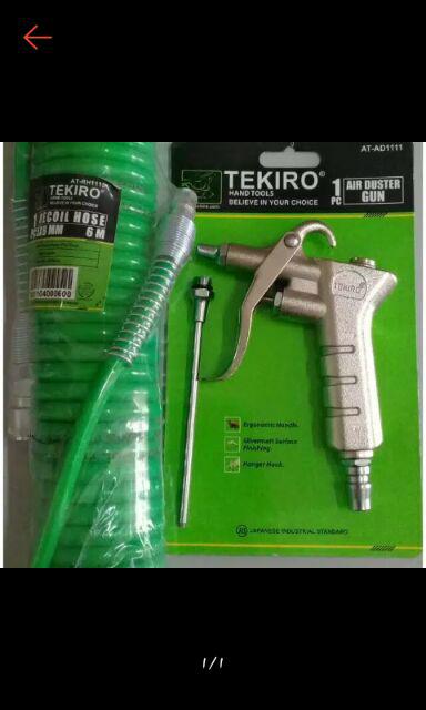 Selang Kompresor Tekiro 6 Meter Set Semprotan Angin Tekiro Selang Recoil 6 Meter Selang Sepiral