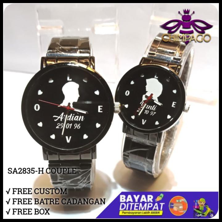 Best Seller Sa2835-H Jam Tangan Couple Custom Siluet Murah - Jam Couple