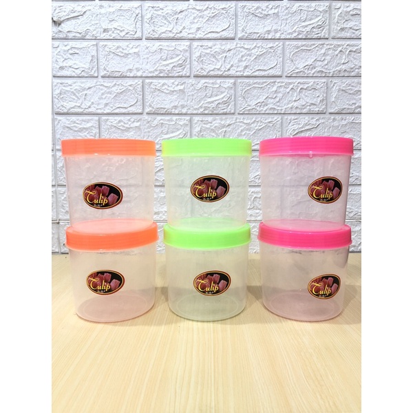 Jual Toples Bulat 1000ml Plastik Toples Kue Kering 1000ml Toples Serbaguna Permen Dan 3289