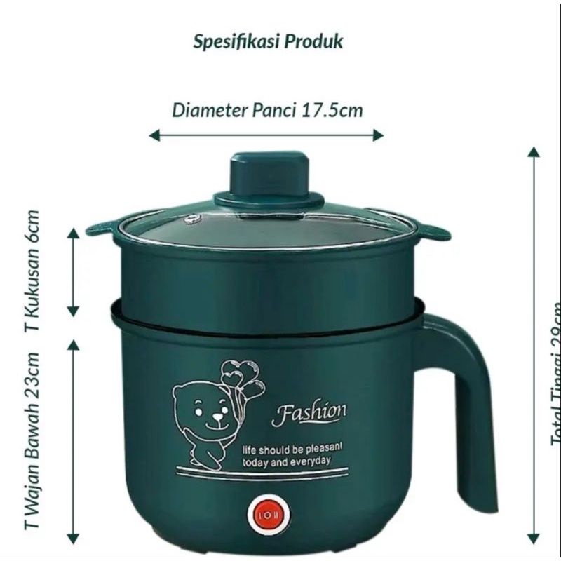 (COD) Panci Listrik Serbaguna / Panci Listrik Advance c-330 / Panci Anti Lengket /  Warmer Steamer