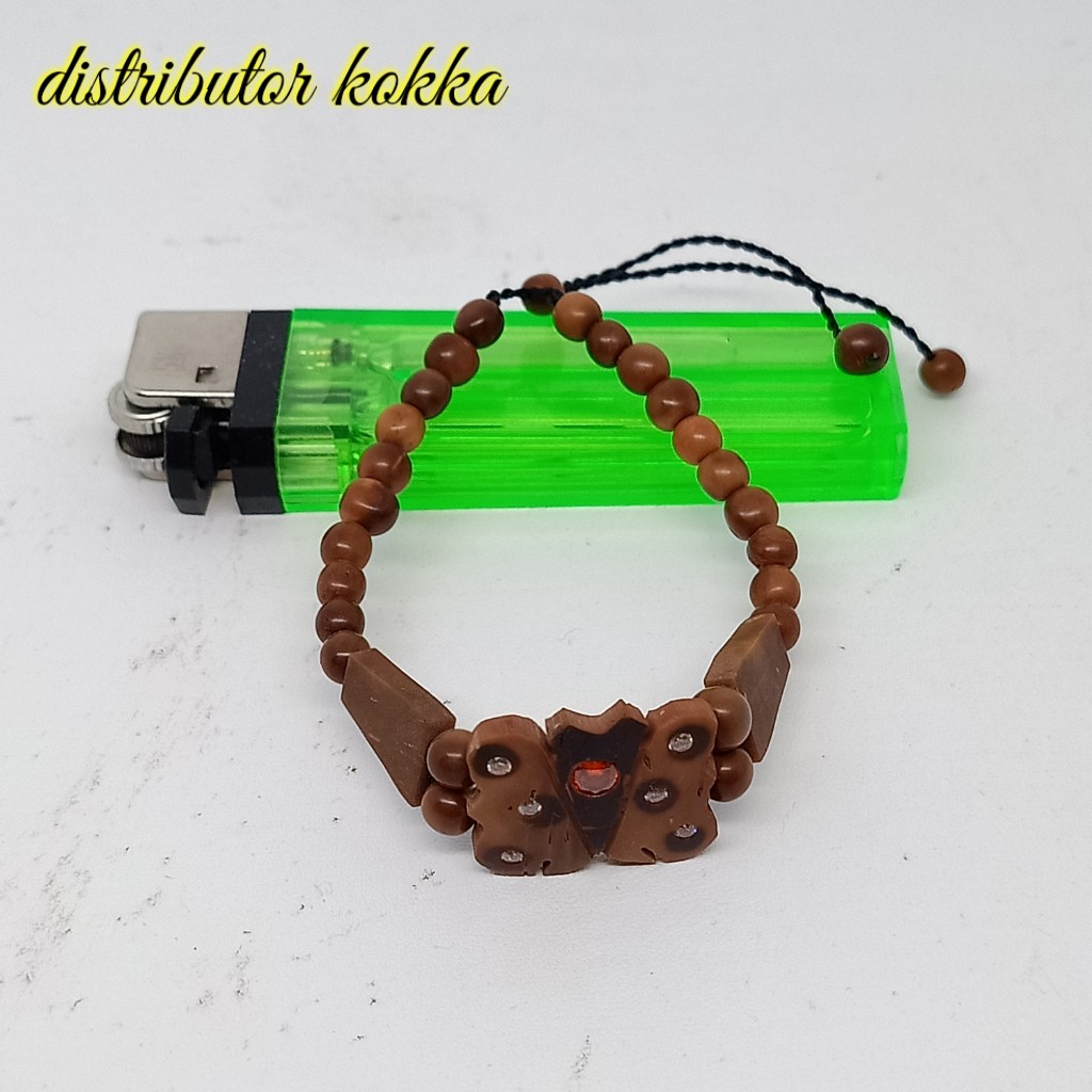 ( SUPER MURAH ) Gelang kokka kaukah kupu mata coklat