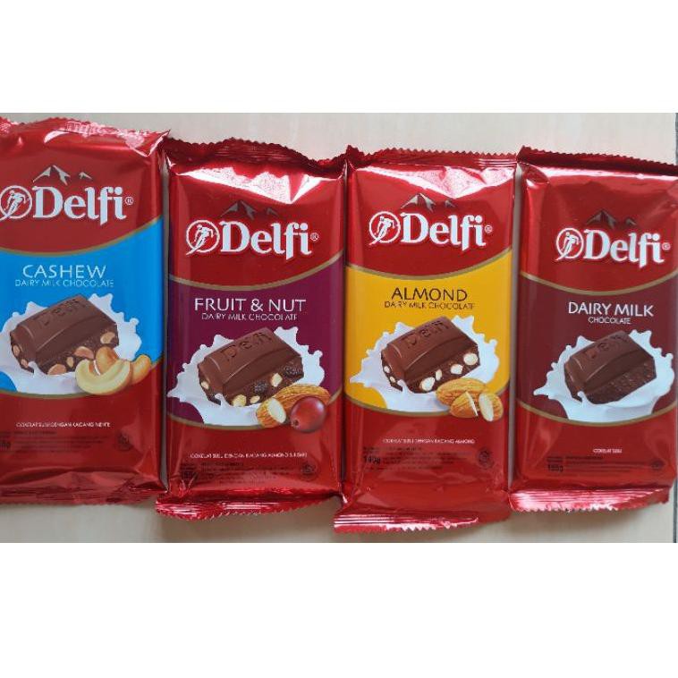 

Aneka4$|COKLAT DELFI 155GR MILK - CASHEW - ALMOND - FRUIT NUT |siap Diorder,.,.