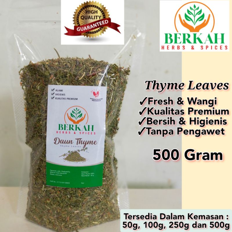 

Daun Thyme Leaves Kering 500gr Kualitas Premium Terbaik Halal Tanpa Pengawet