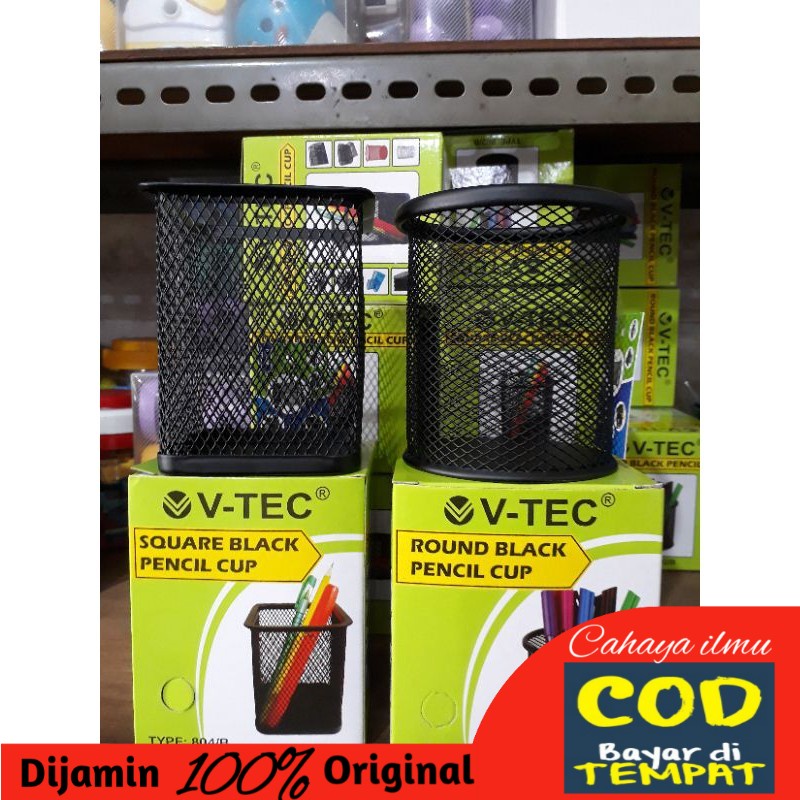 

Box Pensil Meja. bulat atau kotak bahan kawat besi.
