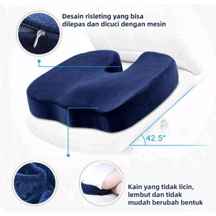 Bantal Duduk Tulang Ekor Memory Foam  Seat Cushion