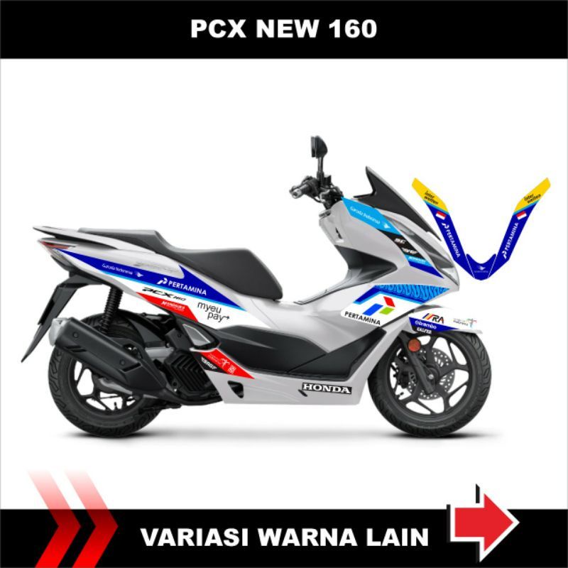 DECAL STRIPING STICKER HONDA PCX 160 CC - Stiker List Variasi Pcx Baru Motif Mandalika