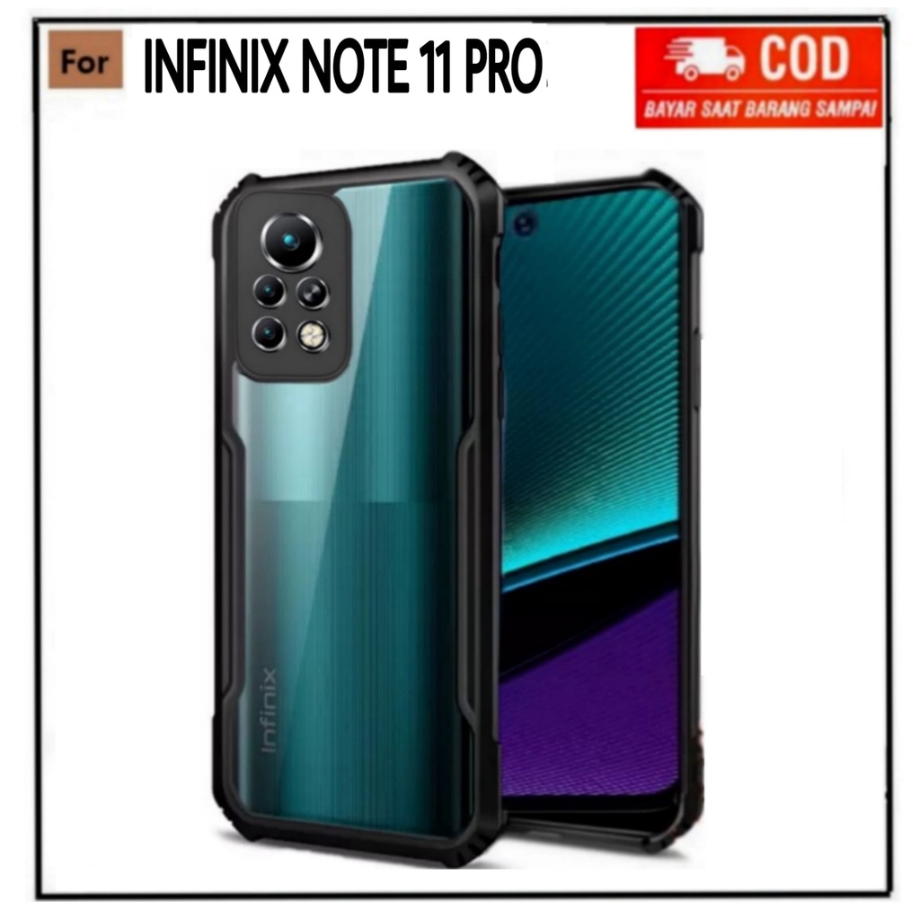 PAKET 4IN1 CASE INFINIX NOTE 11 Pro 11S 11 Nfc SHOCKPROOF TRANSPARAN CAMERA PROTECT CASING