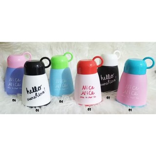  Botol minum Kaca Unik  Lucu Warna Warni Tutup Cup NICE 300 