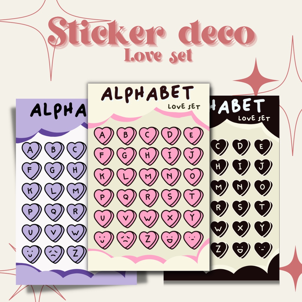 

Stiker Deco Love Set Warna-Warni Deco Sticker