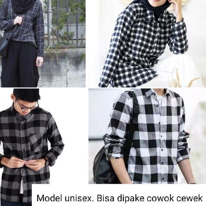 Grosiran Murah Kemeja Flanel Pria Distro Kemeja Flanel Wanita Distro Lengan Panjang #PRICEDISCOUNT