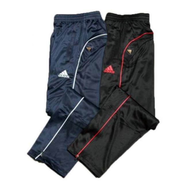 Celana panjang training grade ori import adidas hitam lis merah
