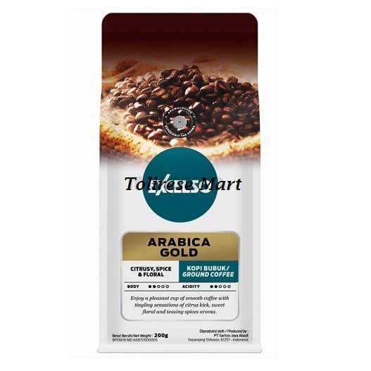 

Kopi Bubuk Exelso Arabica Gold 200