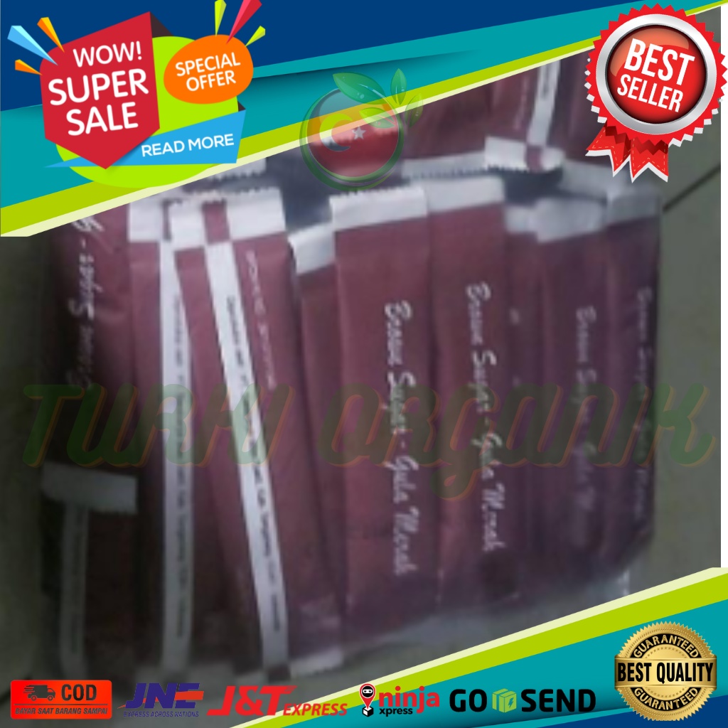 BROWN SUGAR / GULA MERAH / KEMASAN STICK TERMURAH KEMASAN SACHET TERSEDIA 125 PCS TERBARU / GULA SEMUT