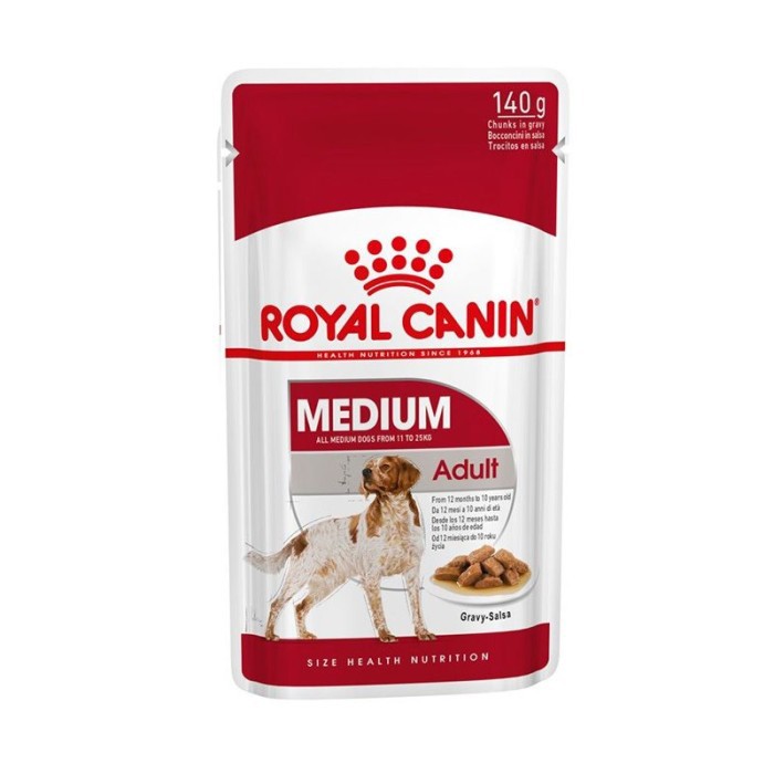 dog wet food royal canin medium adult 140 gram makanan basah anjing