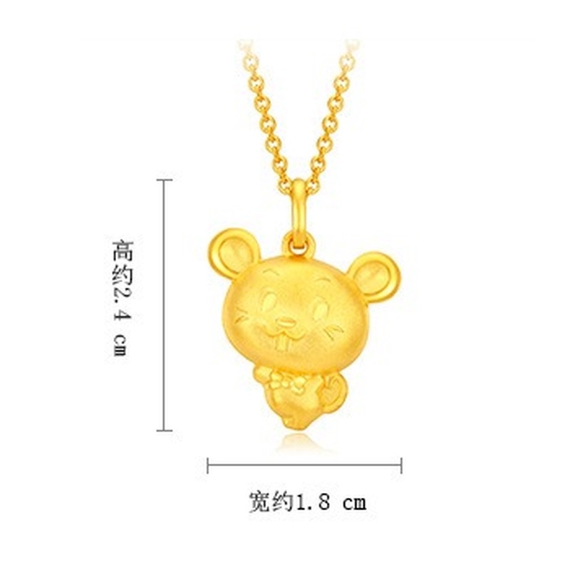 [Ready Stock]Fashion Gold-Plated Mouse Pendant Cute Animal Necklace