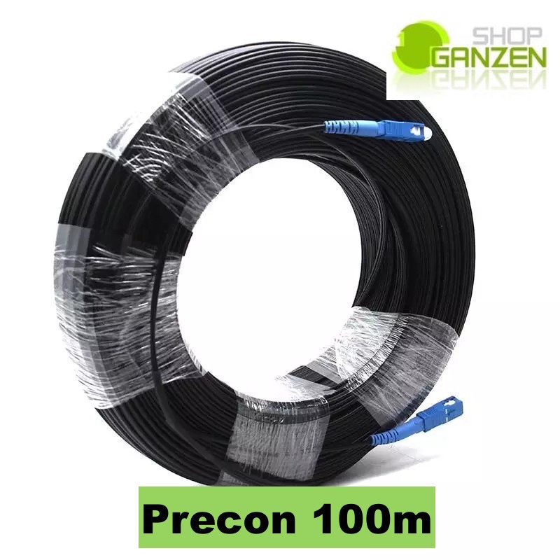 Precon 1 core 100 meter Dropcore Kabel Fiber Optik Konektor SC UPC