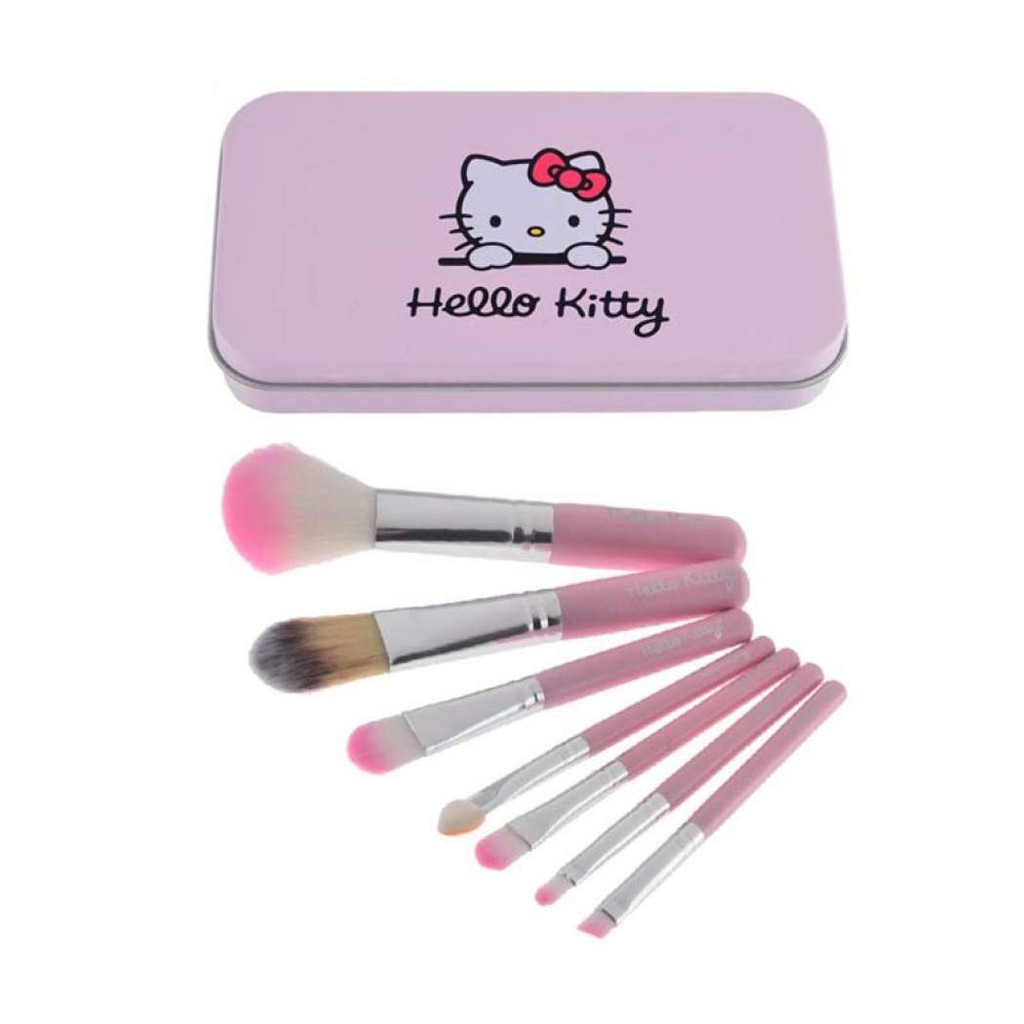 Kuas Set Isi 7 HelloKitty Make Up Brush Hello Kitty Mini Brush 7pcs Make Up Brush HelloKitty