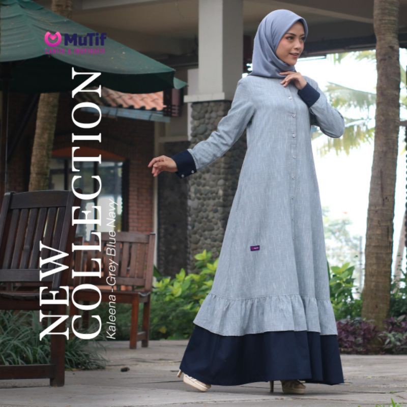 Gamis Mutif || Gamis Kaleena Grey